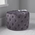 Native Home Lifestyle Grey Tufted Velvet Pouffe